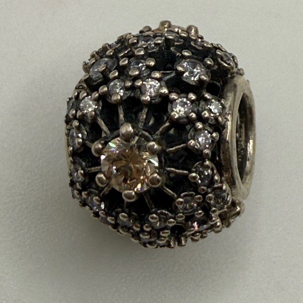 Pandora Old Retired Canary CZ Inner Radiance Sparkling Charm - Picture 2 of 6